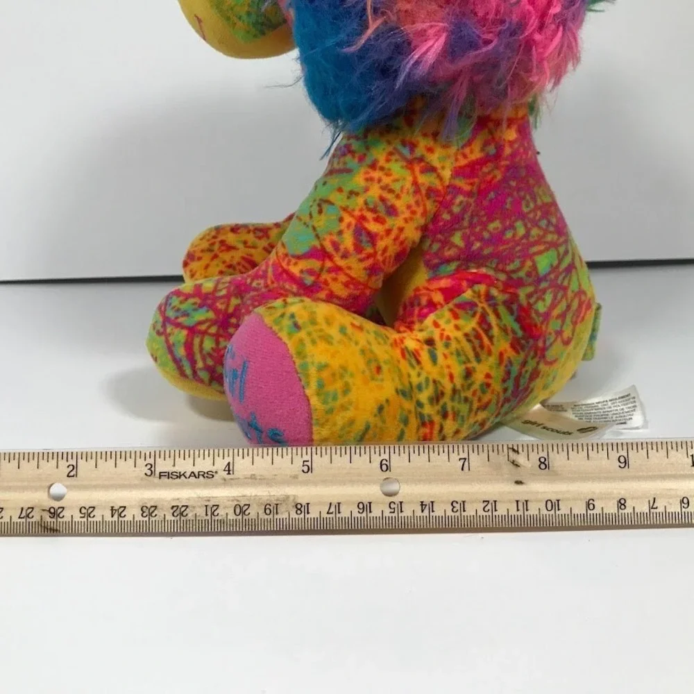 Girl Scouts 10 Inch Yellow Lion Plush Rainbow Mane Stuffed Animal 75120
